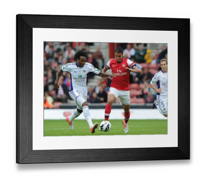 Framed Print : Arsenal Legends Clash: Chamakh vs. Kanu - Arsenal vs. Anderlecht Pre-Season (2012-13)