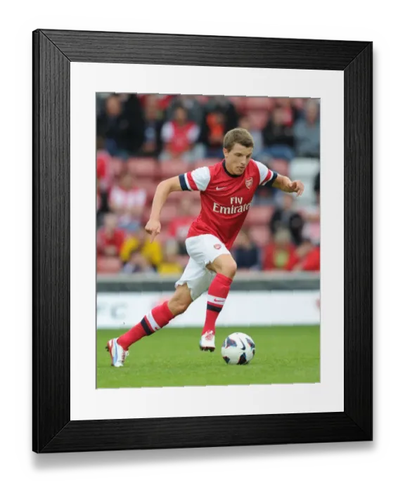 Framed Print : Arsenal's Thomas Eisfeld in Action against Anderlecht in 2012 Pre-Season Friendly