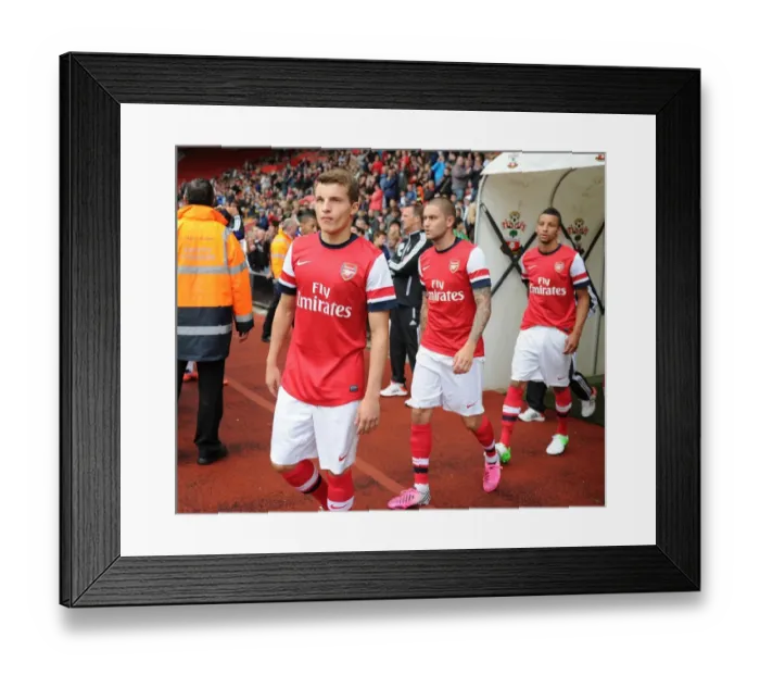 Framed Print : Arsenal FC: Thomas Eisfeld and Henri Lansbury Pre-Season Training, Arsenal v Anderlecht (2012-13)