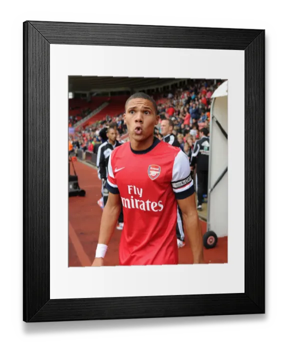 Framed Print : Arsenal vs. Anderlecht: Kieran Gibbs at the 2012-13 Markus Liebherr Memorial Cup Pre-Season Clash at St. Mary's Stadium Framed Print : Arsenal vs. Anderlecht: Kieran Gibbs at the 2012-13 Markus Liebherr Memorial Cup Pre-Season Clash at St. Mary's Stadium