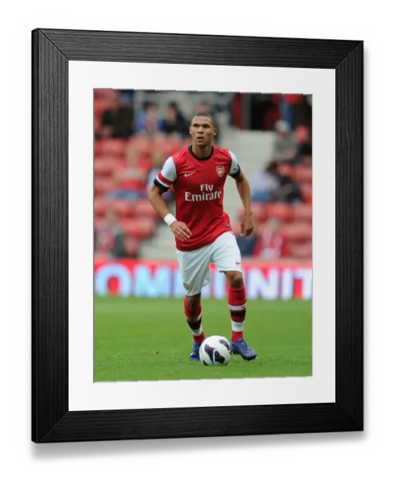 Framed Print : Arsenal's Kieran Gibbs in Pre-Season Action against Anderlecht (2012-13)