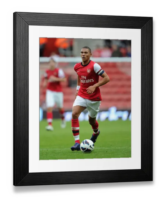 Framed Print : Kieran Gibbs in Pre-Season Action: Arsenal vs. Anderlecht (2012-13)