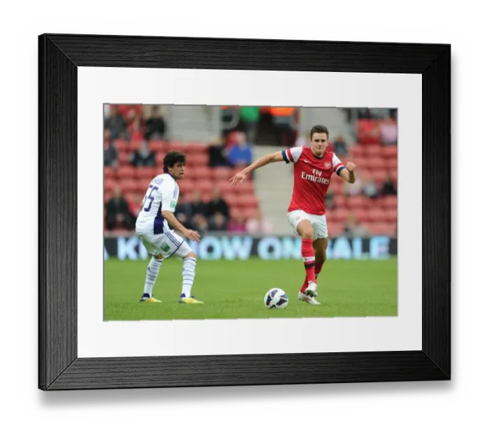 Framed Print : Arsenal vs Anderlecht: Carl Jenkinson in Action at the 2012-13 Pre-Season Match
