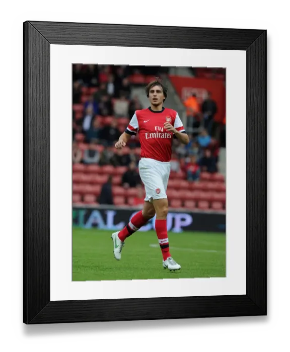 Framed Print : Ignasi Miquel in Action: Arsenal's Pre-Season Clash Against Anderlecht, 2012