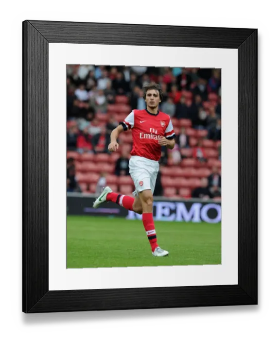 Framed Print : Arsenal's Ignasi Miquel in Pre-Season Action Against Anderlecht (2012-13)