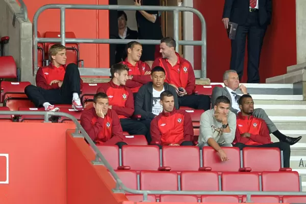 Alex Oxlade-Chamberlain (Arsenal) watches from the stands. Arsenal 1: 0 Anderlecht