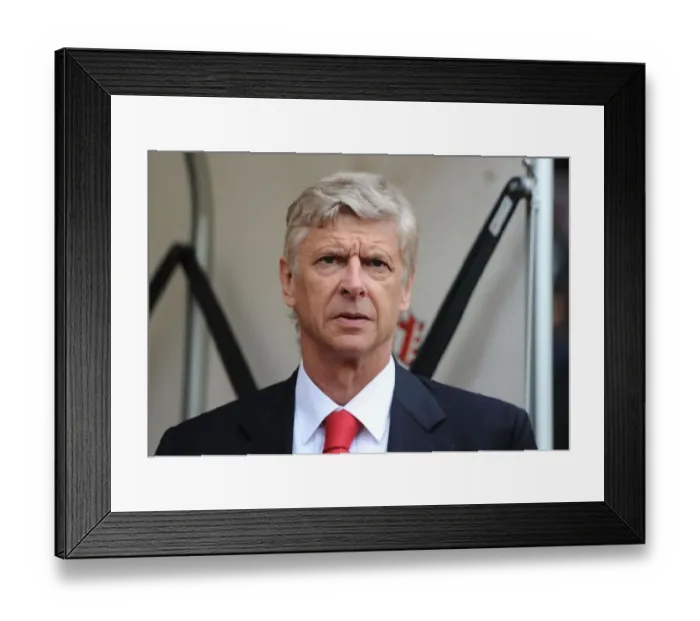 Framed Print : Arsene Wenger at Arsenal's Pre-Season Match against Anderlecht (2012-13)