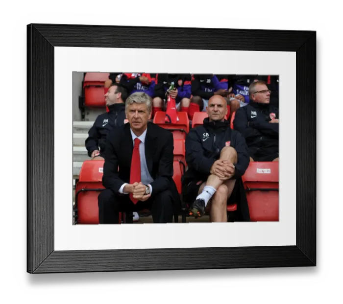Framed Print : Arsene Wenger and Steve Bould Before Arsenal v Anderlecht Pre-Season Match, 2012 Framed Print : Arsene Wenger and Steve Bould Before Arsenal v Anderlecht Pre-Season Match, 2012