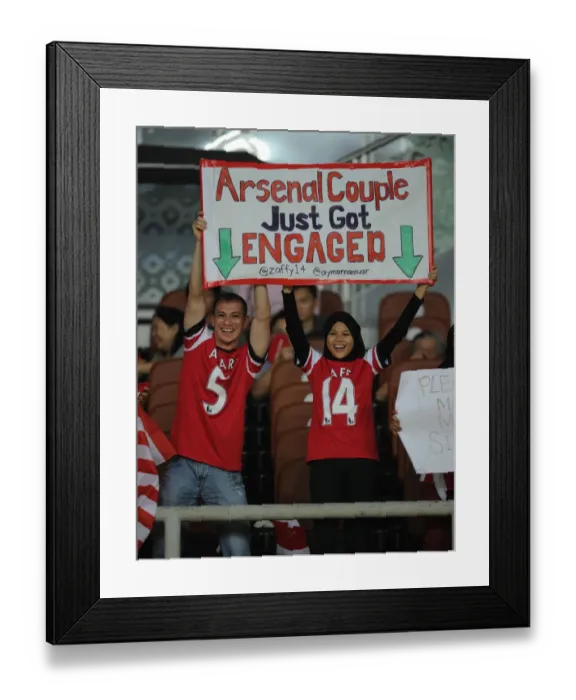 Framed Print : Arsenal Fans in Action during Malaysia XI vs Arsenal Pre-Season Match, 2012 Framed Print : Arsenal Fans in Action during Malaysia XI vs Arsenal Pre-Season Match, 2012