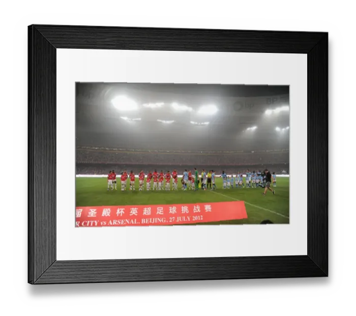 Framed Print : Arsenal FC v Manchester City in China Framed Print : Arsenal FC v Manchester City in China