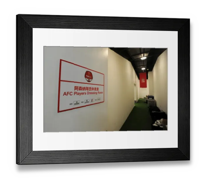 Framed Print : Arsenal FC vs Manchester City: Pre-Season Clash in Beijing's Birds Nest Stadium, 2012