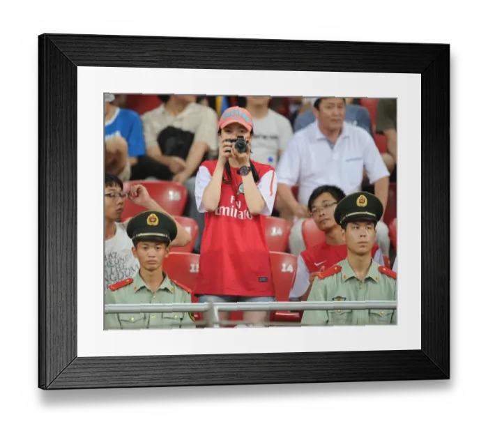 Framed Print : Arsenal Fans in Beijing: A Sea of Red Unites at the Arsenal vs Manchester City Pre-Season Clash, 2012 Framed Print : Arsenal Fans in Beijing: A Sea of Red Unites at the Arsenal vs Manchester City Pre-Season Clash, 2012