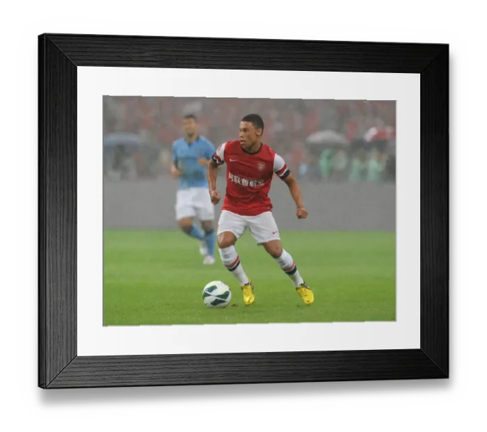 Framed Print : Arsenal's Alex Oxlade-Chamberlain Faces Manchester City in 2012 Pre-Season Clash at Bird's Nest Stadium, Beijing