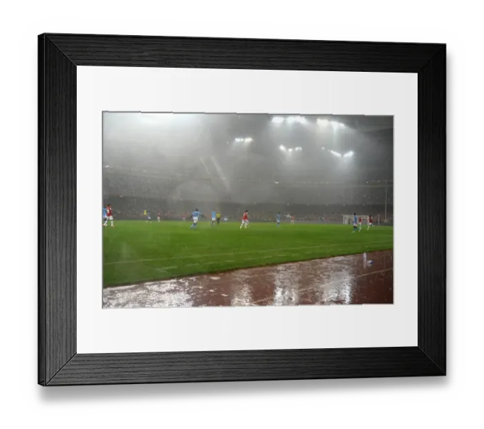 Framed Print : Arsenal vs Manchester City: Rainy Clash in Beijing's Birds Nest Stadium (2012) Framed Print : Arsenal vs Manchester City: Rainy Clash in Beijing's Birds Nest Stadium (2012)