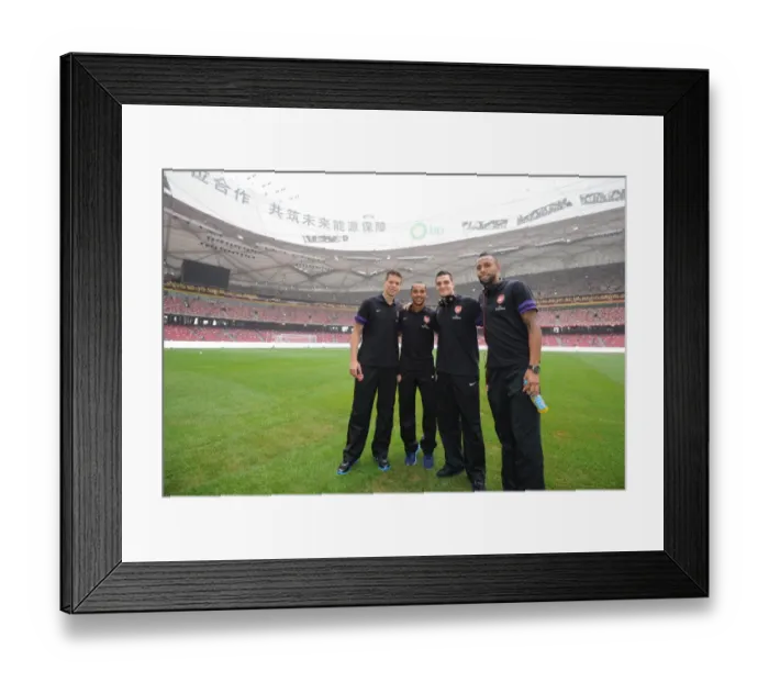Framed Print : Arsenal FC vs Manchester City: Uniting at the Birds Nest Stadium, Beijing 2012 - Pre-Season Clash