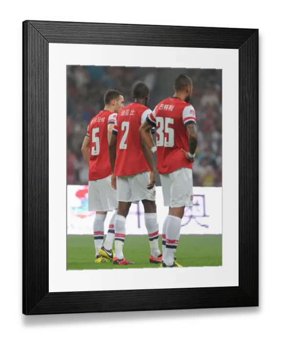 Framed Print : Arsenal FC vs Manchester City: Pre-Season Showdown - Vermaelen, Diaby, Bartley's Shirt Backs, Beijing 2012 Framed Print : Arsenal FC vs Manchester City: Pre-Season Showdown - Vermaelen, Diaby, Bartley's Shirt Backs, Beijing 2012