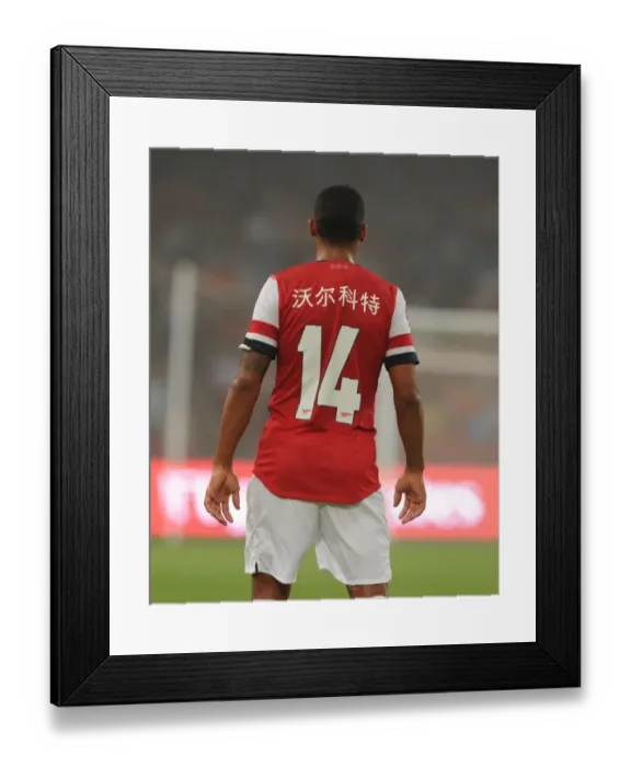Framed Print : Arsenal vs Manchester City: Theo Walcott at the Bird's Nest Stadium (2012) - Pre-Season Clash