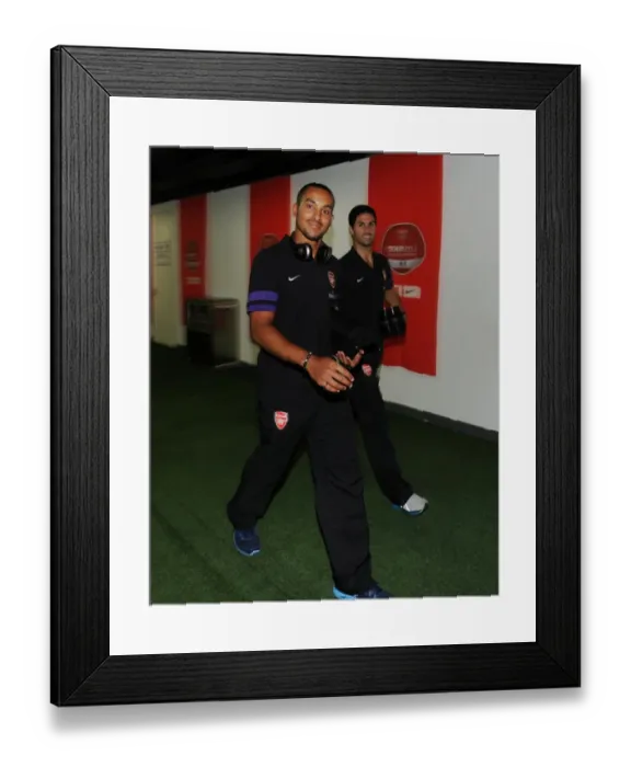 Framed Print : Arsenal FC vs Manchester City: Theo Walcott and Mikel Arteta Pre-Season Clash in Beijing, 2012 Framed Print : Arsenal FC vs Manchester City: Theo Walcott and Mikel Arteta Pre-Season Clash in Beijing, 2012