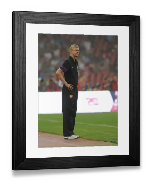 Framed Print : Arsene Wenger Faces Manchester City in Arsenal's 2012 Beijing Pre-Season Clash