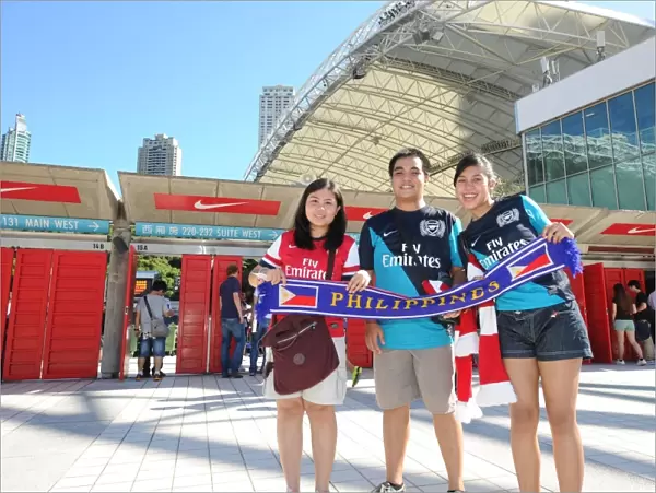 Arsenal Fans Gather at Hong Kong Stadium for Kitchee FC Match (2012)