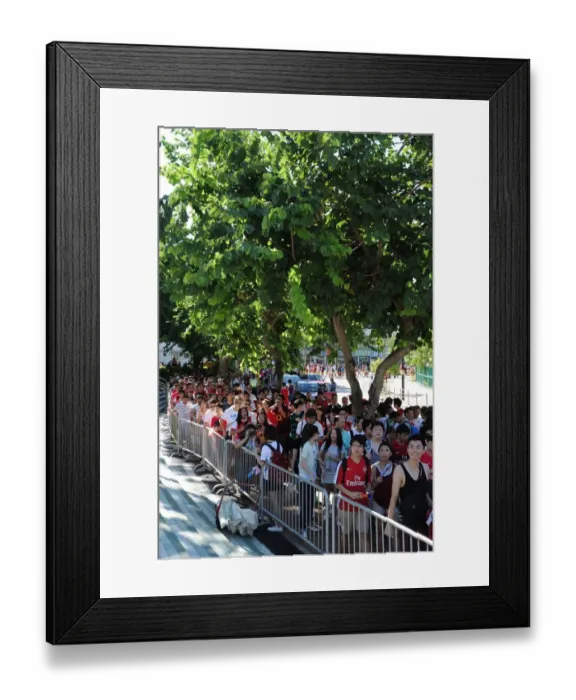Framed Print : Arsenal Fans Gather at Hong Kong Stadium for Kitchee FC Match (2012)