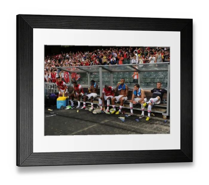 Framed Print : Arsenal Squad Gather After Kitchee FC Friendly Match, July 2012