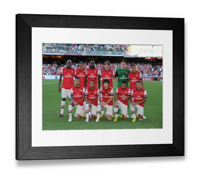 Framed Print : Arsenal FC Pre-Season Line-Up vs Kitchee FC (2012)