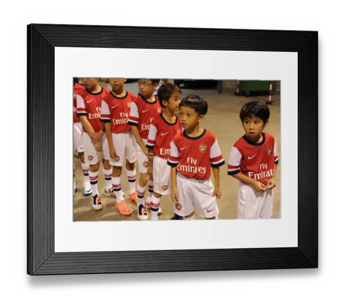 Framed Print : Player Escorts Align in Football Tunnel: Kitchee FC vs. Arsenal FC (2012) Framed Print : Player Escorts Align in Football Tunnel: Kitchee FC vs. Arsenal FC (2012)