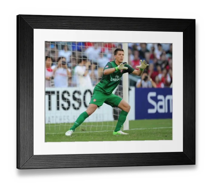 Framed Print : Wojciech Szczesny in Action: Arsenal FC vs Kitchee FC (2012) Framed Print : Wojciech Szczesny in Action: Arsenal FC vs Kitchee FC (2012)