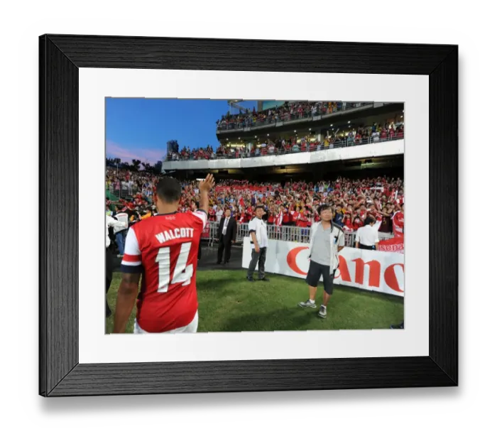 Framed Print : Theo Walcott Bids Farewell to Arsenal Fans in Hong Kong after Kitchee FC Match Framed Print : Theo Walcott Bids Farewell to Arsenal Fans in Hong Kong after Kitchee FC Match