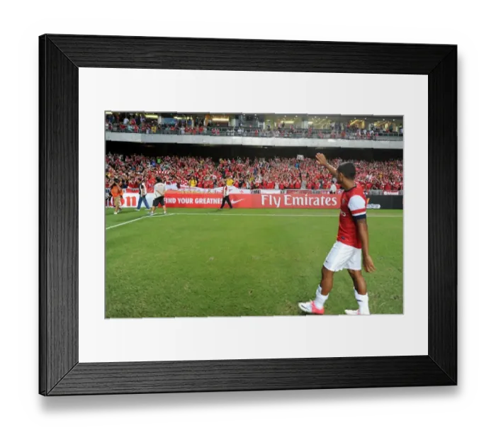 Framed Print : Theo Walcott Bids Emotional Farewell to Arsenal Fans in Hong Kong Framed Print : Theo Walcott Bids Emotional Farewell to Arsenal Fans in Hong Kong