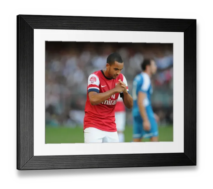 Framed Print : Theo Walcott's Traditional Chinese Goal Celebration: Arsenal's First in Kitchee FC Friendly, 2012 Framed Print : Theo Walcott's Traditional Chinese Goal Celebration: Arsenal's First in Kitchee FC Friendly, 2012