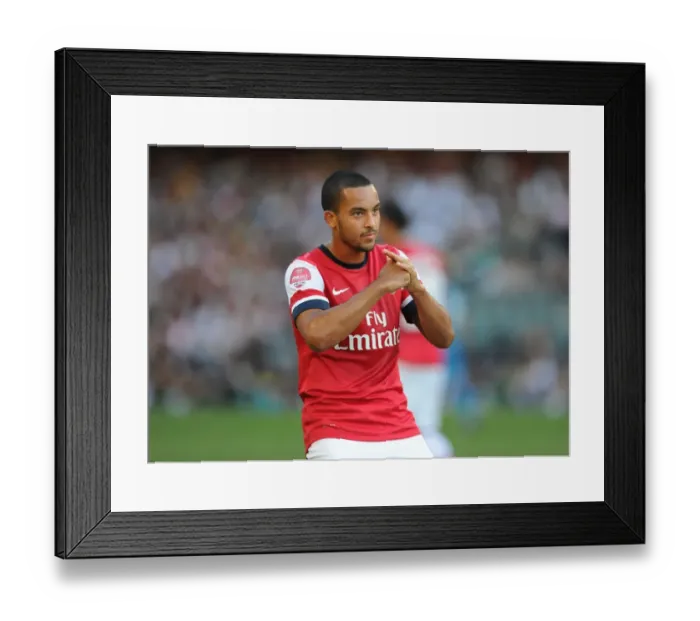 Framed Print : Theo Walcott's Respectful Chinese Goal Celebration: Arsenal vs. Kitchee FC, 2012