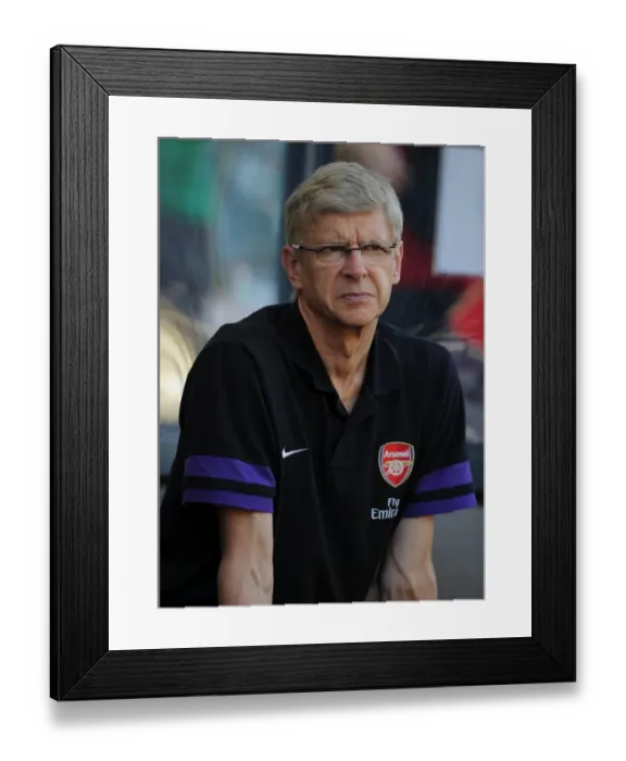 Framed Print : Arsene Wenger: Arsenal FC's Pre-Season 2012-13 in Hong Kong vs Kitchee FC