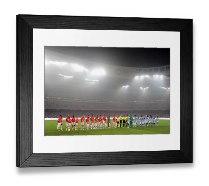 Framed Print : Arsenal vs Manchester City: Pre-Season Clash in Beijing's Birds Nest Stadium Framed Print : Arsenal vs Manchester City: Pre-Season Clash in Beijing's Birds Nest Stadium