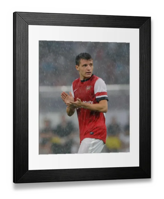 Framed Print : Thomas Eisfeld (Arsenal). Arsenal 0: 2 Manchester City. Pre Season Friendly Framed Print : Thomas Eisfeld (Arsenal). Arsenal 0: 2 Manchester City. Pre Season Friendly