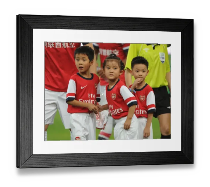 Framed Print : Arsenal FC vs Manchester City: Pre-Season Clash in Beijing's Birds Nest Stadium