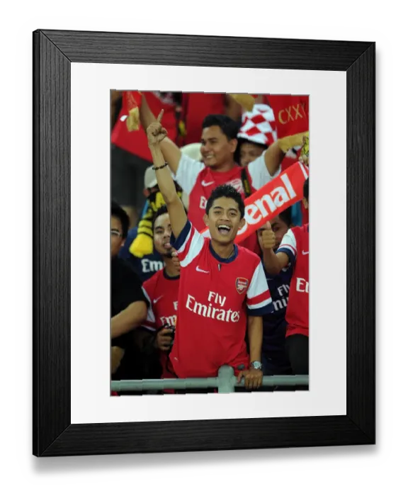Framed Print : Arsenal Fans in Malaysia: Malaysia XI vs Arsenal (2012-13)