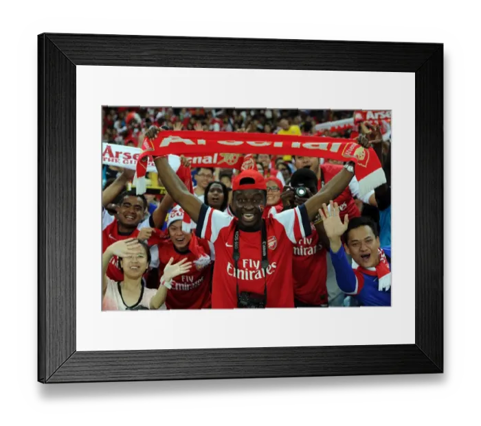Framed Print : Arsenal Fans in Action: Malaysia XI vs Arsenal (2012-13) Framed Print : Arsenal Fans in Action: Malaysia XI vs Arsenal (2012-13)