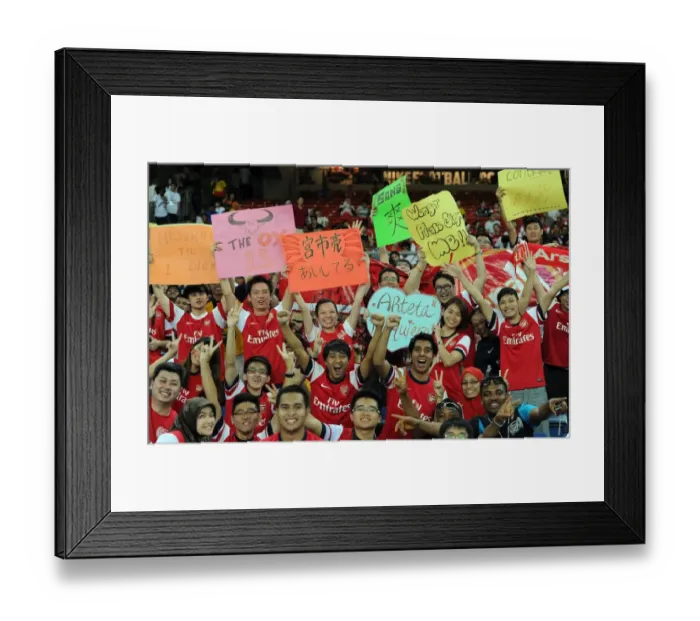 Framed Print : A Sea of Arsenal Passion: Malaysia Fans Unwavering Support (2012-13)