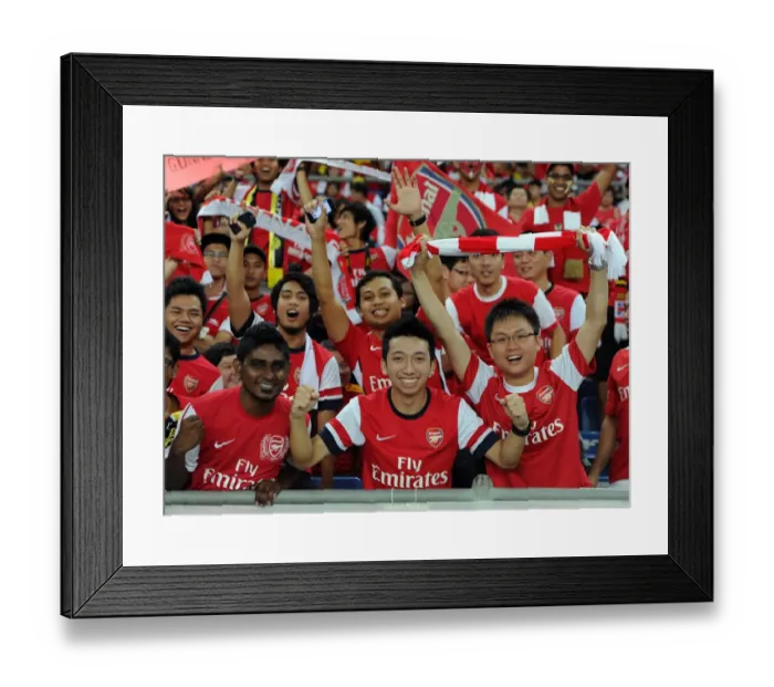 Framed Print : Arsenal Fans. Malaysia 1: 2 Arsenal. Pre Season Friendly. National Stadium Framed Print : Arsenal Fans. Malaysia 1: 2 Arsenal. Pre Season Friendly. National Stadium