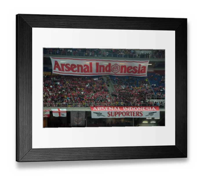 Framed Print : A Sea of Passionate Arsenal FC Fans in Kuala Lumpur (2012-13)