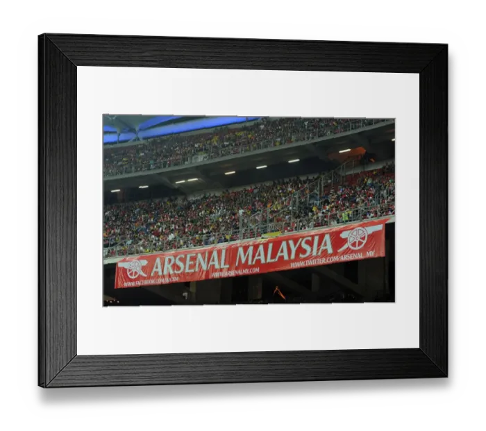 Framed Print : Arsenal's Malaysian Sea of Red and White: Passionate Fan Support (Malaysia XI vs Arsenal, 2012-13)
