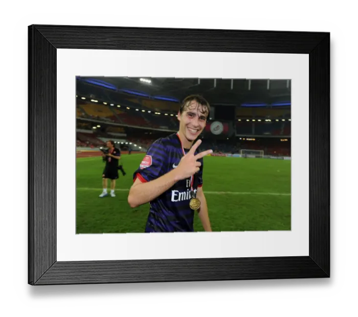 Framed Print : Ignasi Miquel Post-Match: Malaysia XI vs Arsenal (2012-13)