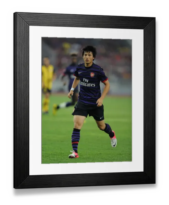 Framed Print : Ryo Miyaichi in Action: Arsenal vs Malaysia XI (2012)