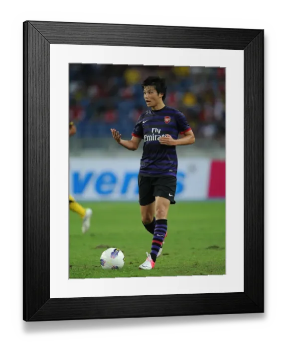 Framed Print : Ryo Miyaichi in Action: Arsenal vs Malaysia XI (2012)