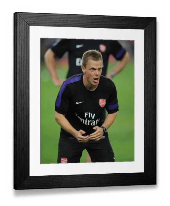 Framed Print : Marcus Svensson Arsenal Fitness Coach. Malaysia 1: 2 Arsenal. Pre Season Friendly Framed Print : Marcus Svensson Arsenal Fitness Coach. Malaysia 1: 2 Arsenal. Pre Season Friendly
