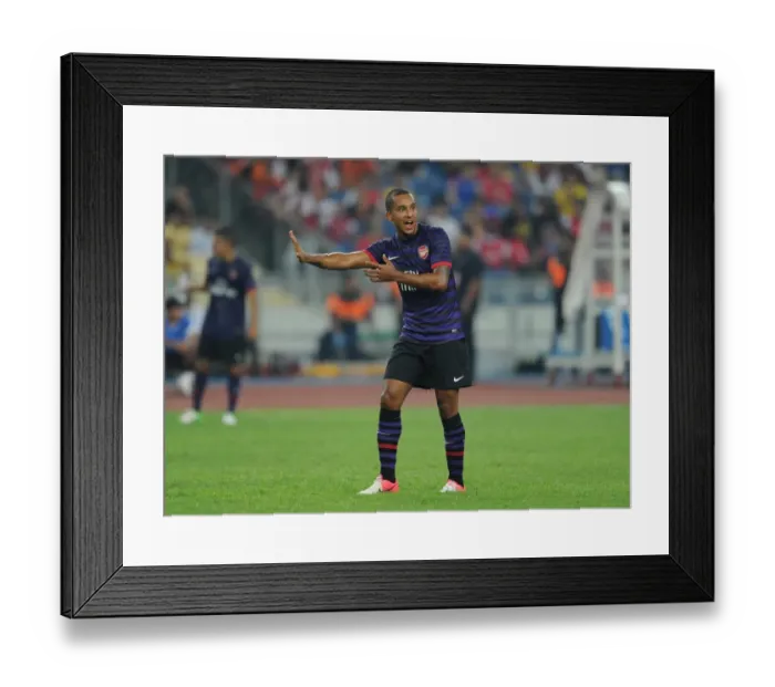 Framed Print : Theo Walcott's Pre-Season Goals: Arsenal Overcome Malaysia 2-1
