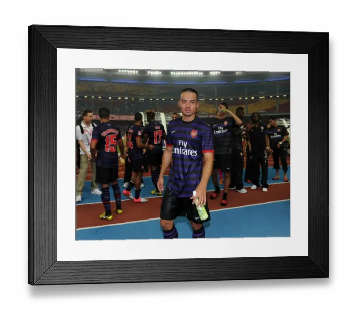 Framed Print : Nico Yennaris (Arsenal). Malaysia 1: 2 Arsenal. Pre Season Friendly. National Stadium Framed Print : Nico Yennaris (Arsenal). Malaysia 1: 2 Arsenal. Pre Season Friendly. National Stadium