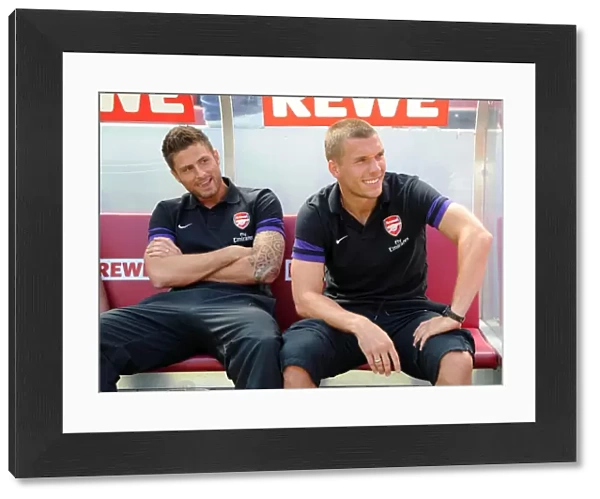 Olivier Giroud and Lukas Podolski (Arsenal). Cologne 0: 4 Arsenal. Pre Season Friendly